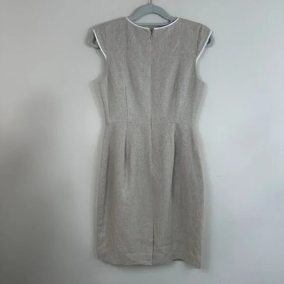 J. Crew Linen Career Dress Women's Size 4 - Picture 3 of 13